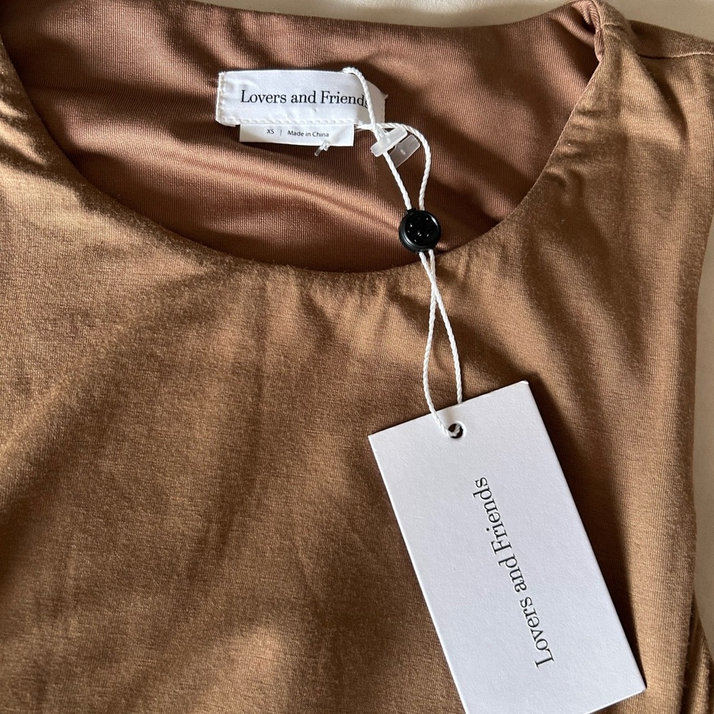 Lovers + Friends Eva Midi dress in deep taupe, NWT XS - Picture 5 of 5